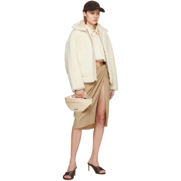  자크뮈스 JACQUEMUS Beige Le Papier La Jupe Bodri Midi Skirt 222553F092003