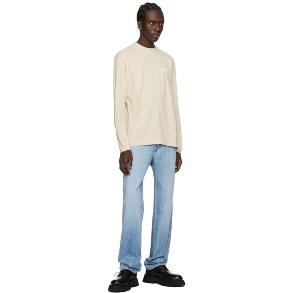  자크뮈스 JACQUEMUS Beige Les Classiques Le T-Shirt Manches Longues Long Sleeve T-Shirt 241553M213029