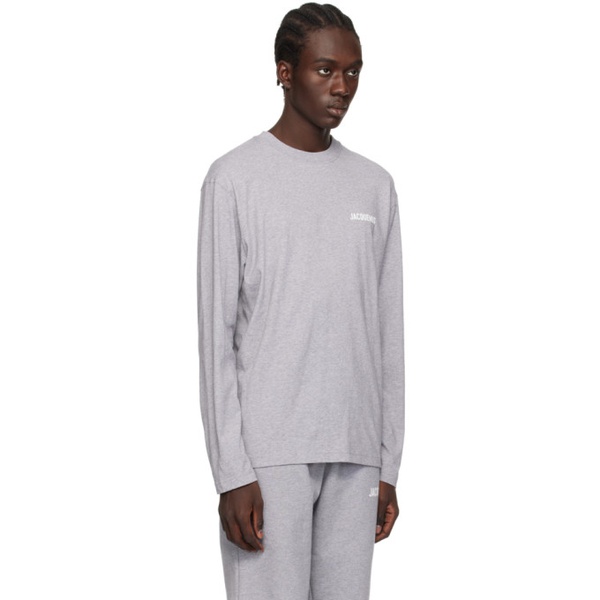  자크뮈스 JACQUEMUS Grey Les Classiques Le T-Shirt Manches Longues Long Sleeve T-Shirt 241553M213028