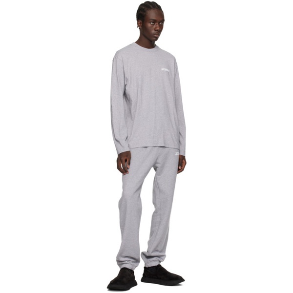  자크뮈스 JACQUEMUS Grey Les Classiques Le T-Shirt Manches Longues Long Sleeve T-Shirt 241553M213028