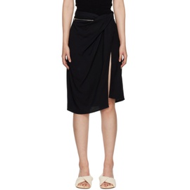 자크뮈스 JACQUEMUS Black Le Papier La Jupe Bodri Midi Skirt 222553F092005