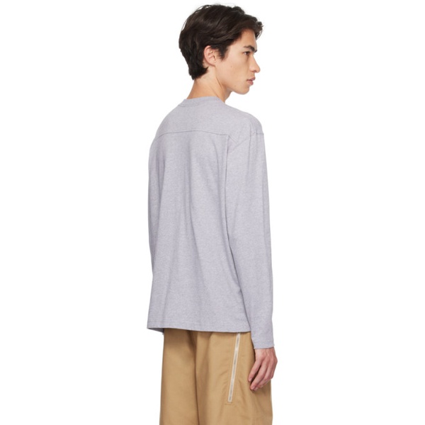  자크뮈스 JACQUEMUS Gray Le Papier Le T-Shirt Manches Longues Long Sleeve T-Shirt 232553M213006