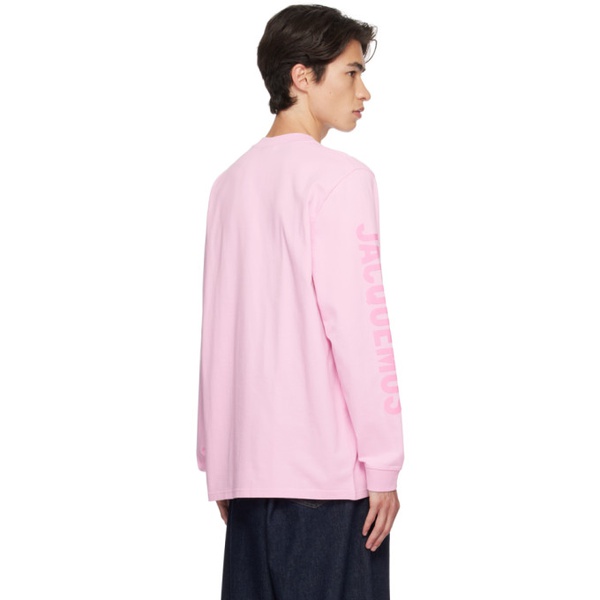  자크뮈스 JACQUEMUS Pink Le Chouchou Le T-Shirt Ciceri Long Sleeve T-Shirt 232553M213016