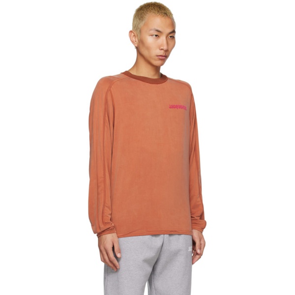  자크뮈스 JACQUEMUS Orange Crewneck Long Sleeve T-Shirt 231553M213020