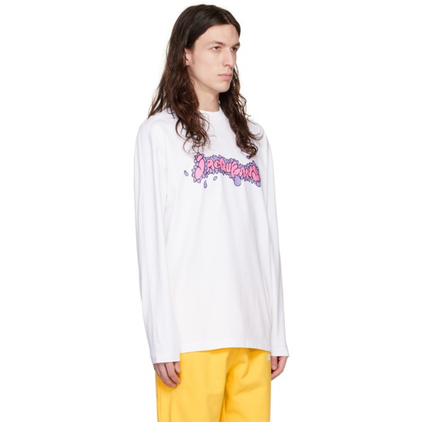  자크뮈스 JACQUEMUS White Le T-Shirt Desenho Long Sleeve T-Shirt 231553M213000