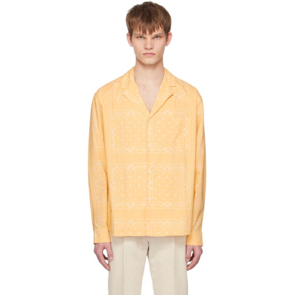  자크뮈스 JACQUEMUS Yellow Le Raphia La chemise Luis Shirt 231553M192045