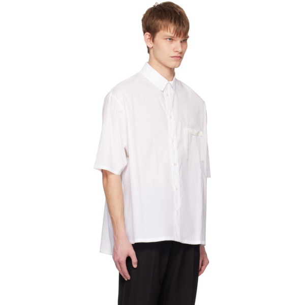  자크뮈스 JACQUEMUS White Le Raphia La Chemise Cabri Shirt 231553M192030