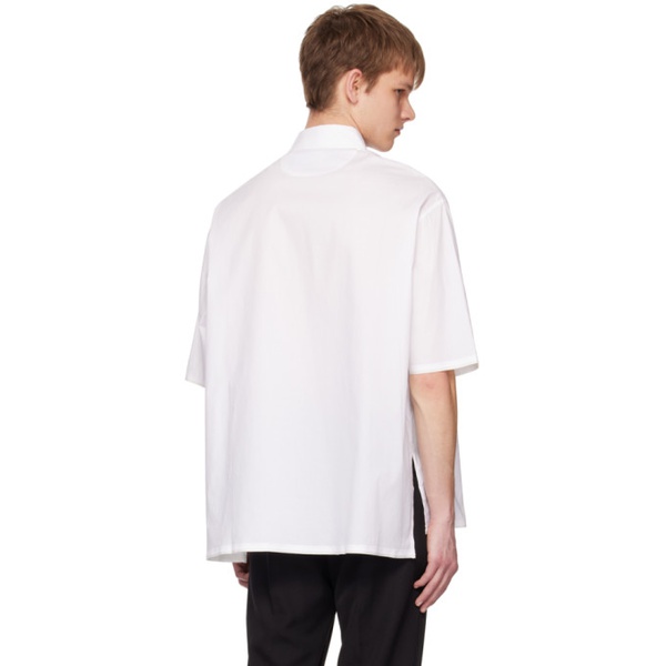  자크뮈스 JACQUEMUS White Le Raphia La Chemise Cabri Shirt 231553M192030