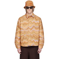 자크뮈스 JACQUEMUS Orange Le Raphia La Chemise Boulanger Shirt 231553M192003