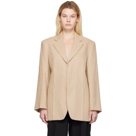 자크뮈스 JACQUEMUS Beige Le Papier La Veste DHomme Blazer 222553F057000