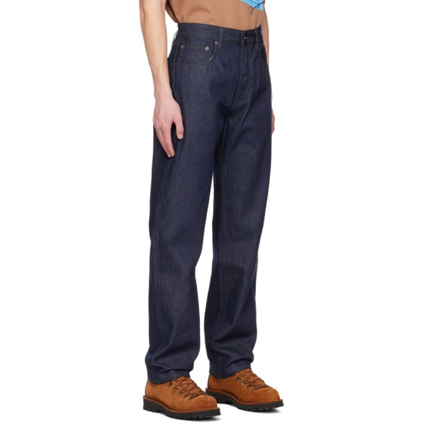  자크뮈스 JACQUEMUS Navy Le Raphia Le de Nimes Fresa Jeans 231553M186006