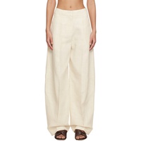 자크뮈스 JACQUEMUS 오프화이트 Off-White Le Raphia Le Pantalon Plidao Trousers 231553F087008