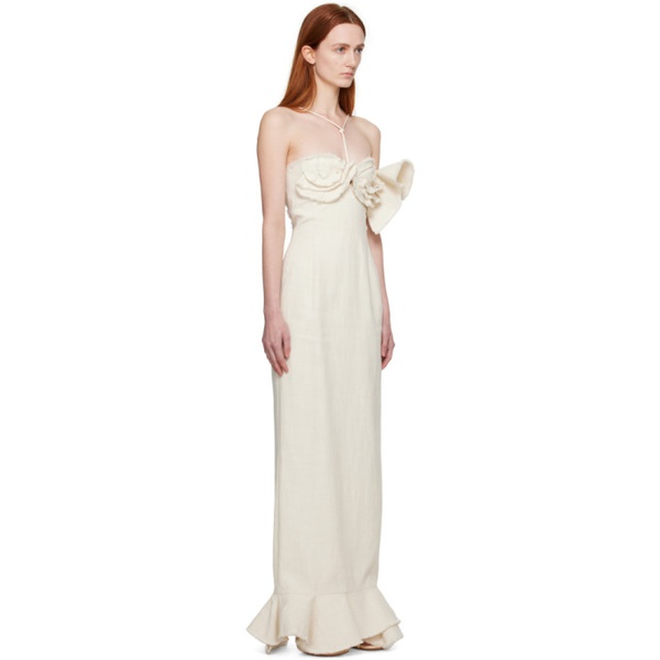  자크뮈스 JACQUEMUS 오프화이트 Off-White Le Raphia La Robe Artichaut Maxi Dress 231553F055000