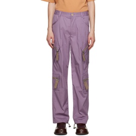 자크뮈스 JACQUEMUS Purple Le Raphia Le Cargo Marrone Cargo Pants 231553M188000