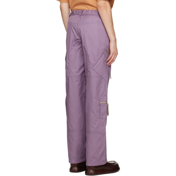  자크뮈스 JACQUEMUS Purple Le Raphia Le Cargo Marrone Cargo Pants 231553M188000