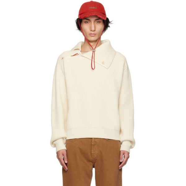  자크뮈스 JACQUEMUS 오프화이트 Off-White Le Chouchou La Maille Vega Sweater 232553M206002