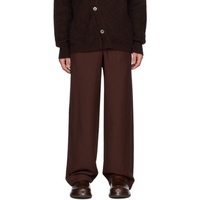 자크뮈스 JACQUEMUS Brown Le Raphia Le Pantalon Meio Trousers 231553M191008