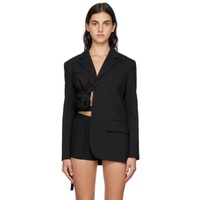 자크뮈스 JACQUEMUS Black Le Papier La Veste Baccala Blazer 222553F057007