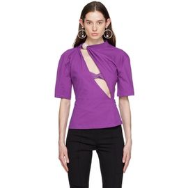 자크뮈스 JACQUEMUS Purple Le T-Shirt Perola T-Shirt 231553F110060
