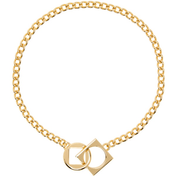  자크뮈스 JACQUEMUS Gold Les Classiques Le collier rond carre Choker 242553M145002
