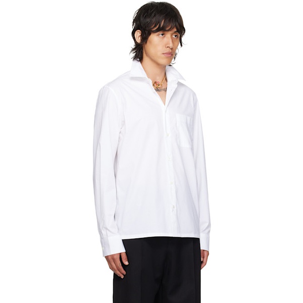  자크뮈스 JACQUEMUS White Les Classiques La Chemise de Costume Shirt 242553M192023