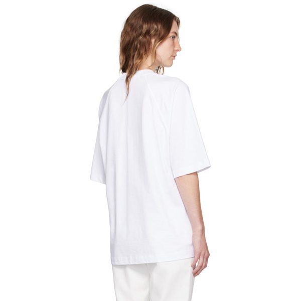  자크뮈스 JACQUEMUS White Les Classiques Le t-shirt Typo t-shirt 242553F110012