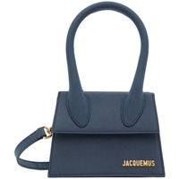 자크뮈스 JACQUEMUS Navy Le Raphia Le Chiquito Moyen Bag 231553F048043