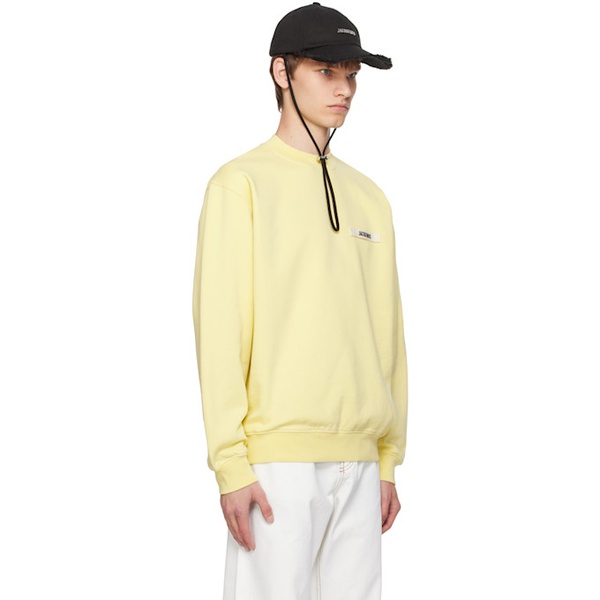  자크뮈스 JACQUEMUS Yellow La Casa Le sweatshirt Gros Grain sweatshirt 242553M204001