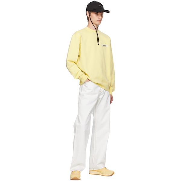  자크뮈스 JACQUEMUS Yellow La Casa Le sweatshirt Gros Grain sweatshirt 242553M204001