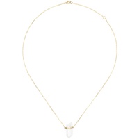 JIA JIA Gold Crystal Quartz Bar Necklace 232141F010015