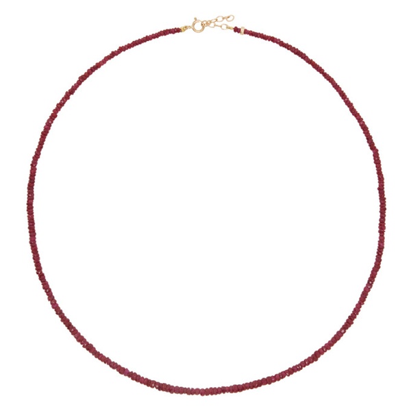  JIA JIA Red July Birthstone Ruby Beaded Necklace 241141F007013