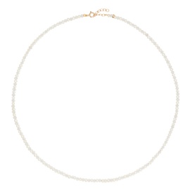 JIA JIA White April Birthstone Herkimer Diamond Pearl Beaded Necklace 241141F007016