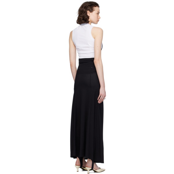  JOHANNA PARV Black & White Crewneck Maxi Dress 241660F054000