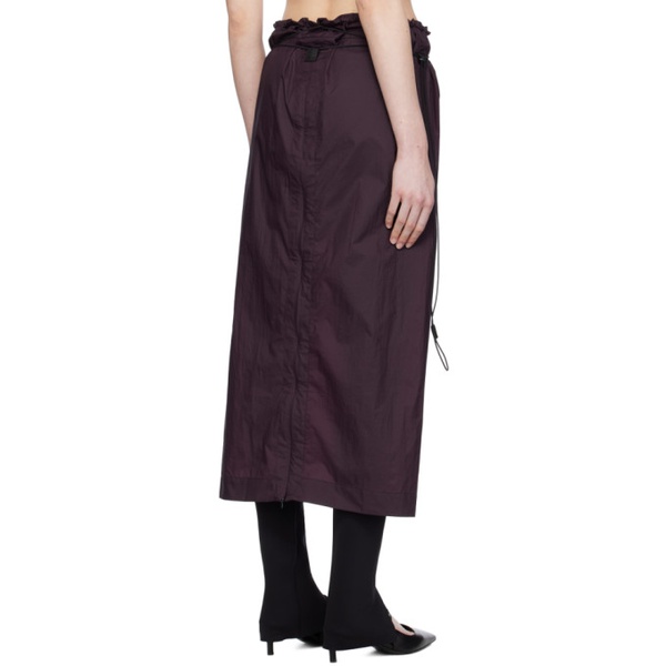  JOHANNA PARV Purple Vent Midi Skirt 241660F092001