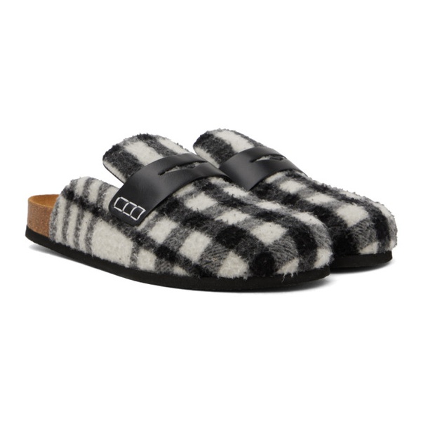  JW 앤더슨 JW Anderson Black & White Check Loafers 232477M231000
