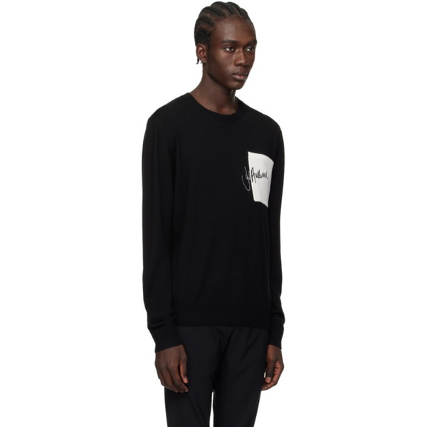  JW 앤더슨 JW Anderson Black Embroidered Sweater 241477M201001