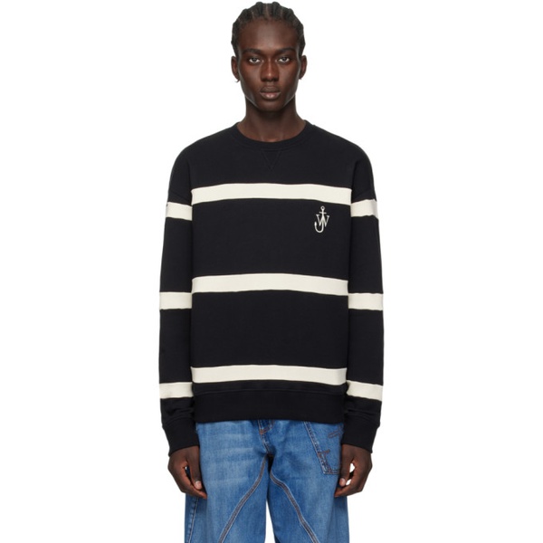  JW 앤더슨 JW Anderson Black Striped Sweatshirt 241477M204003