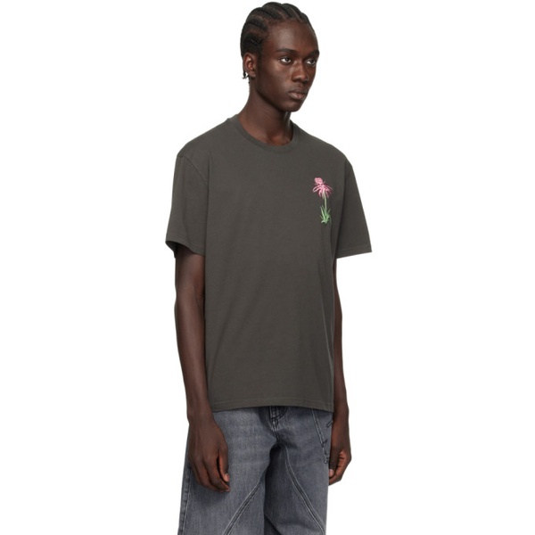  JW 앤더슨 JW Anderson Gray Embroidered T-Shirt 241477M213002
