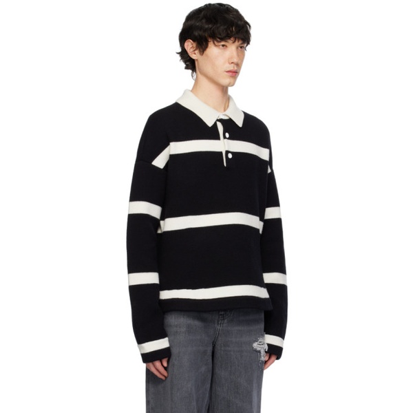  JW 앤더슨 JW Anderson Black Structured Polo 241477M212001