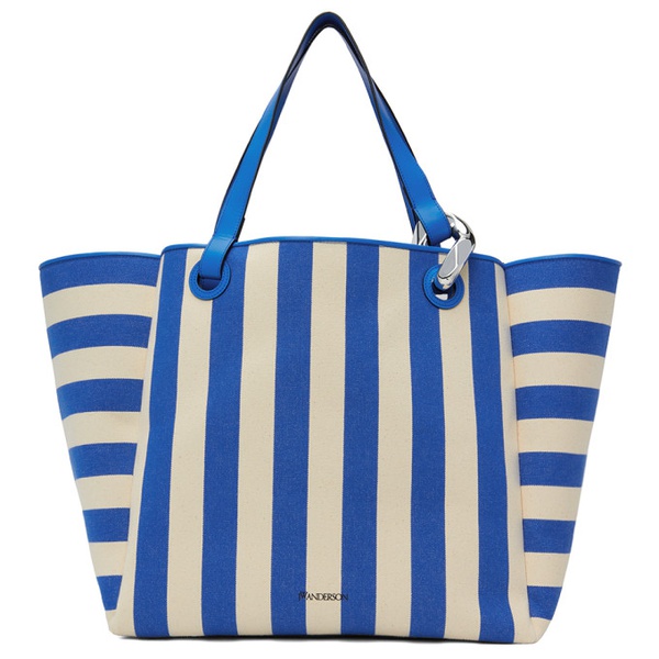  JW 앤더슨 JW Anderson Blue & White Large JWA Corner Tote 241477M172017