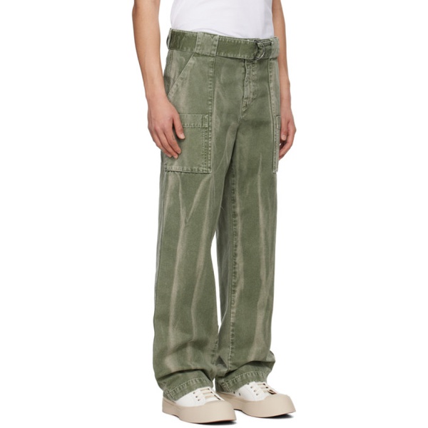  JW 앤더슨 JW Anderson Green Wide-Leg Cargo Pants 241477M188000