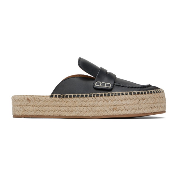  JW 앤더슨 JW Anderson Black Leather Espadrilles 241477M229003