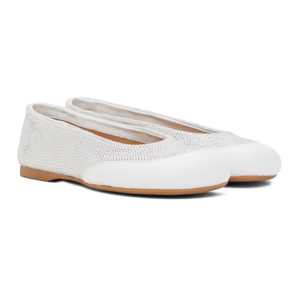  JW 앤더슨 JW Anderson White Crystal Ballerina Flats 241477F118000