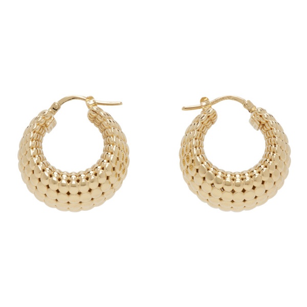  JW 앤더슨 JW Anderson Gold Bubble Hoop Earrings 241477F022004