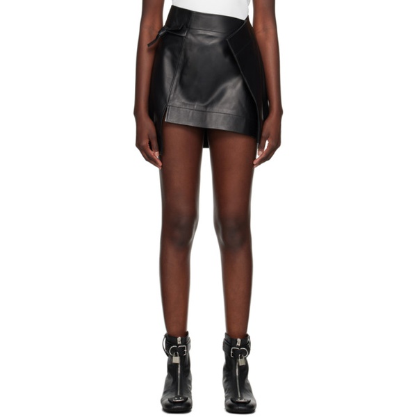  JW 앤더슨 JW Anderson Black Kite Leather Miniskirt 232477F090003