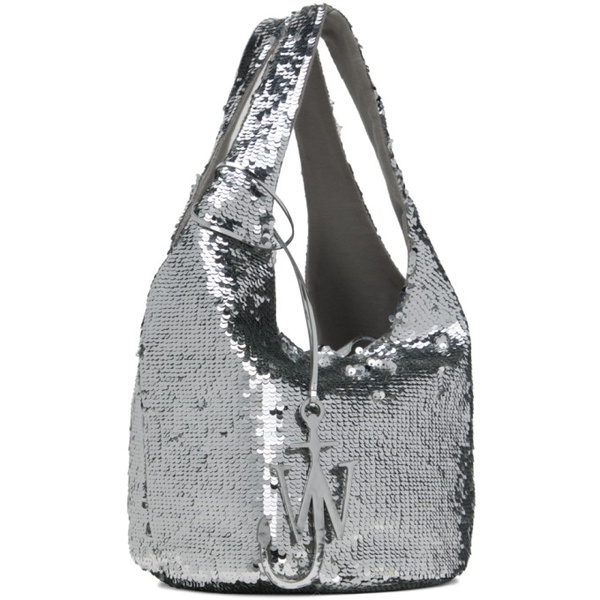  JW 앤더슨 JW Anderson Silver Mini Sequin Shopper Bag 241477F048032