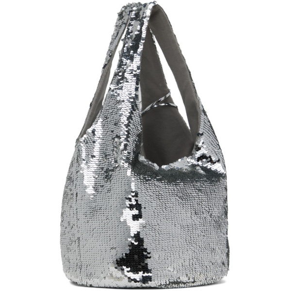 JW 앤더슨 JW Anderson Silver Mini Sequin Shopper Bag 241477F048032