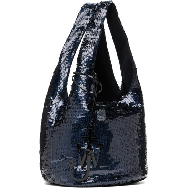  JW 앤더슨 JW Anderson Navy Mini Sequin Shopper Bag 241477F048033