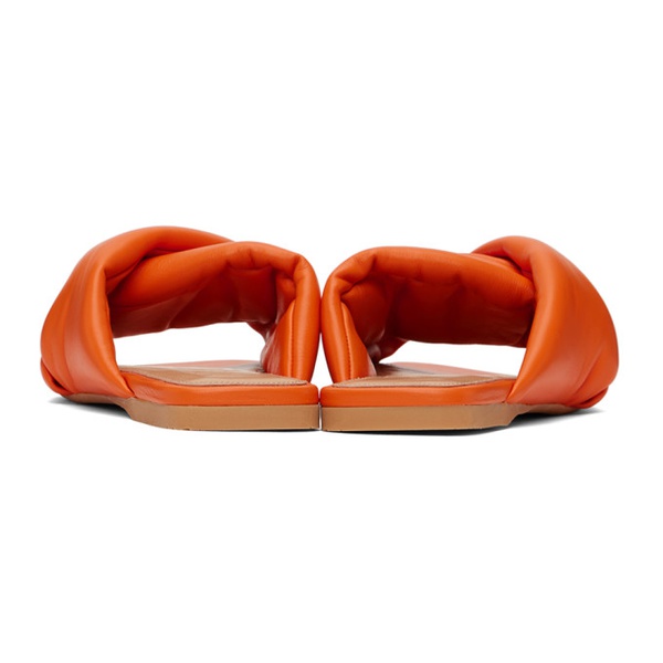  JW 앤더슨 JW Anderson Orange Twist Flat Sandals 241477F124012