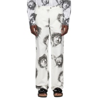 JW 앤더슨 JW Anderson White Printed Jeans 231477M186000